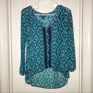 Lucky Brand 🌟 Gorgeous Blue Top 💕